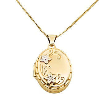 9ct gold 1.8g 18 inch Locket with chain